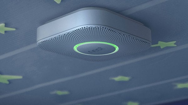 The Nest Protect uses a visually appealing green to convey messages to the user.