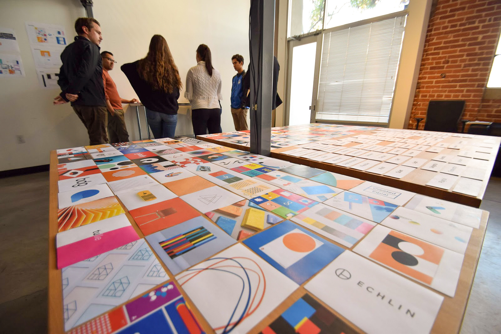 Creative director, Jorge Hernandez, conducts a workshop with students from the Innovation Lab at La Jolla Country Day School in the downstairs space of one of our observation suites.