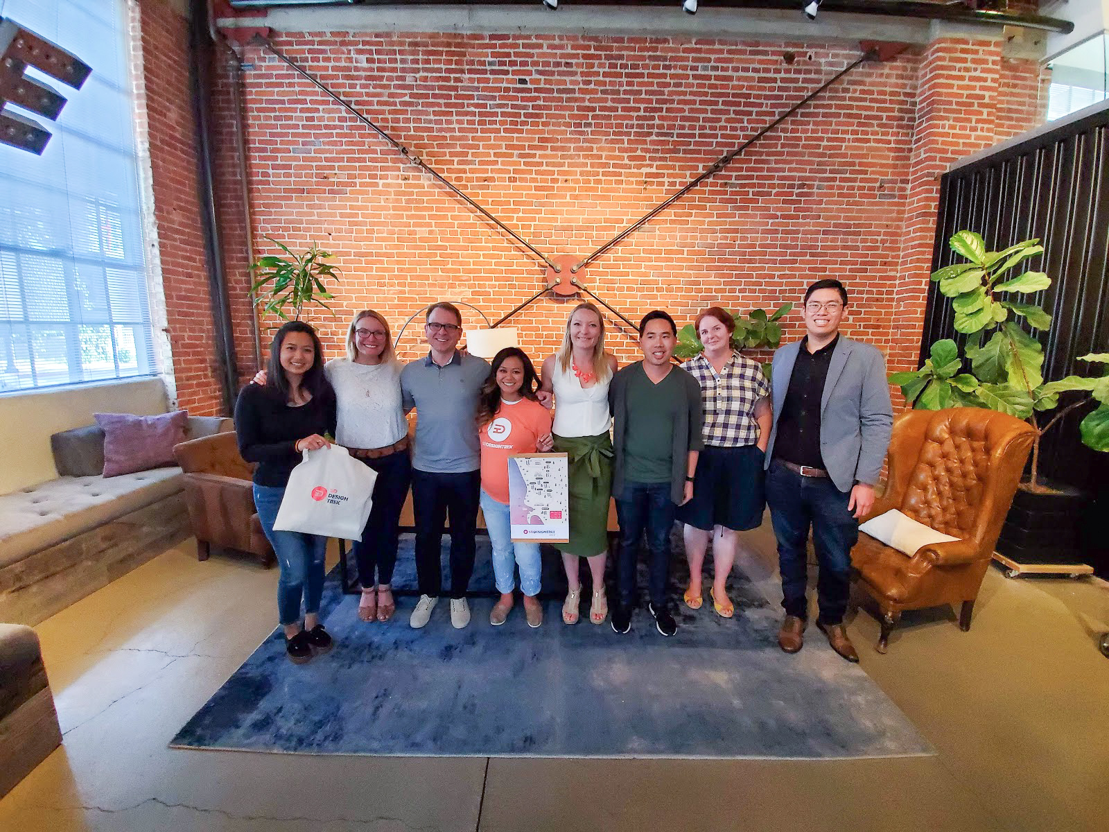 Organizers from SD Design Trek pose for a photo after a debriefing meeting. Not pictured: Craft beers.