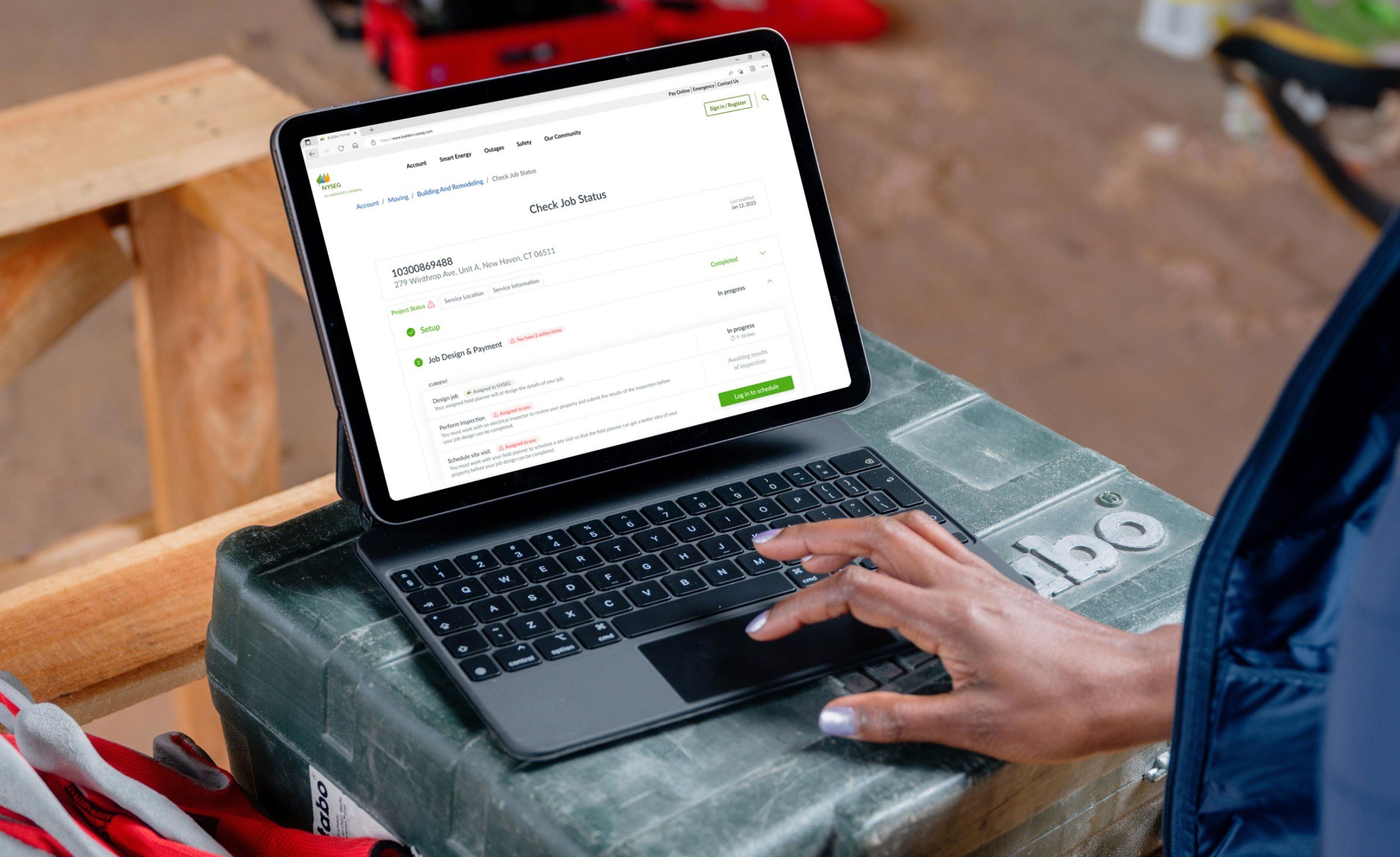 Dashboard for contractors