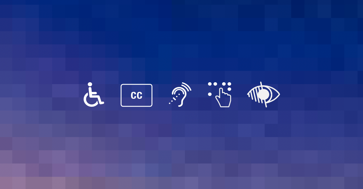 Accessibility icons displaying different physical human restrictions