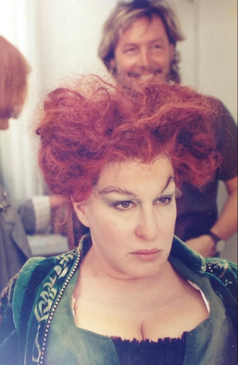 Bette Midler as Winifred Sanderson on set for Hocus Pocus.