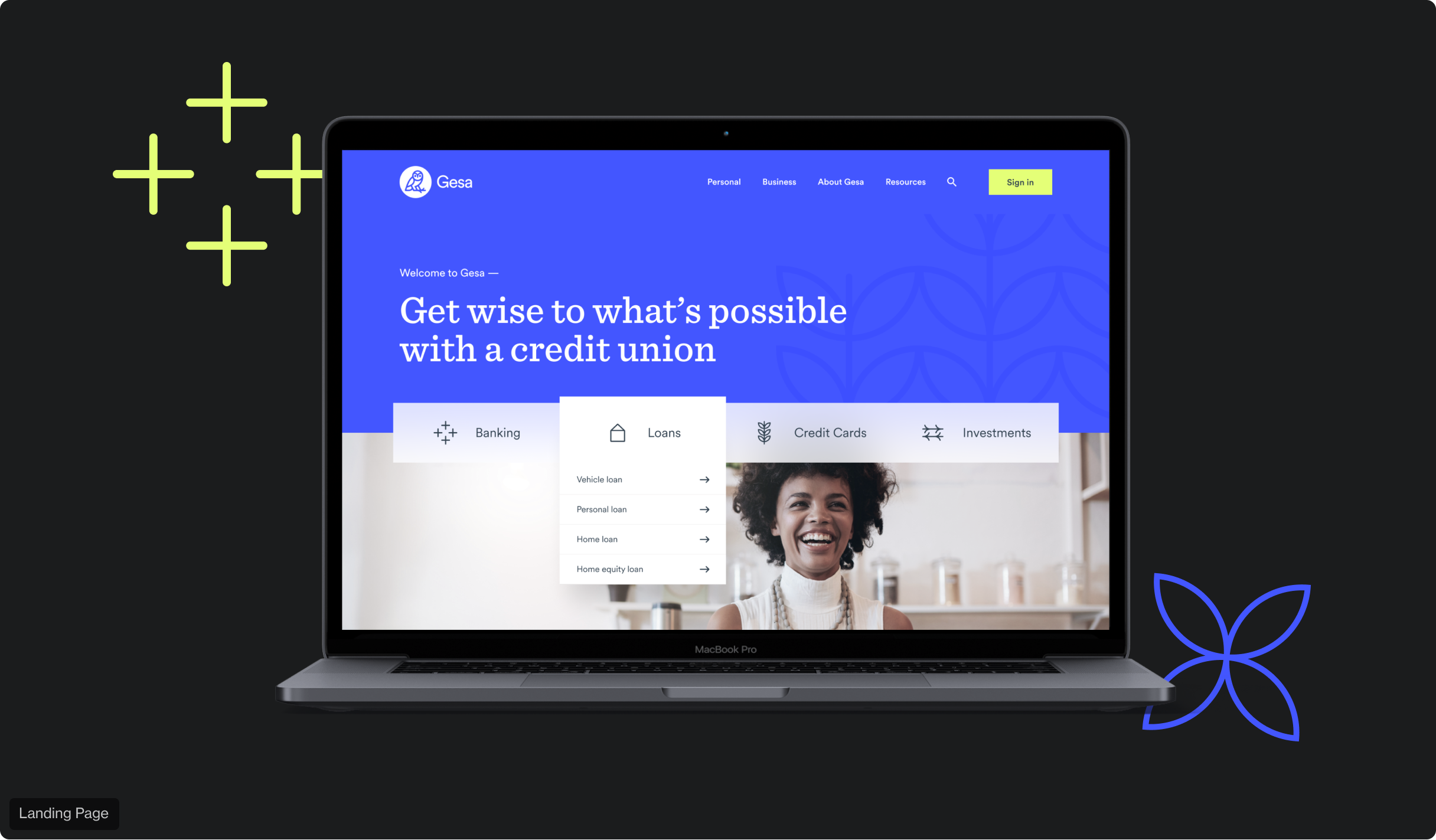 Landing page