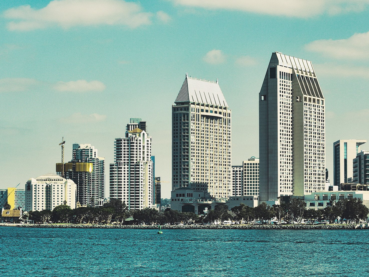 San Diego skyline during a sunny day.