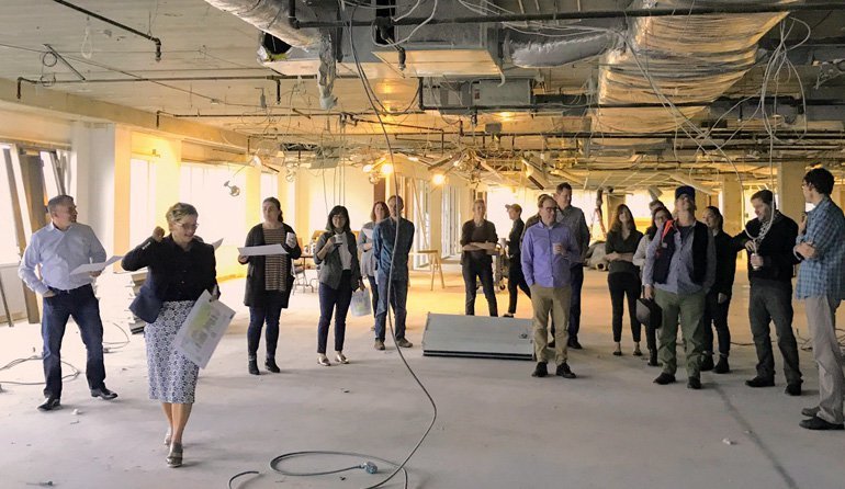 A photo of Blinkers taking a tour of the new Blink facility