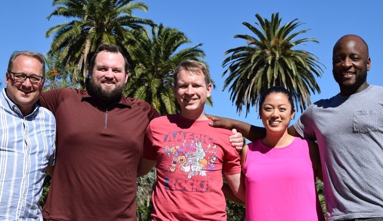 Group of Blink team members in Balboa Park in San Diego.