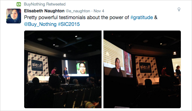 Tweet from Elisabeth Naughton about the 2015 Seattle Interactive Conference.