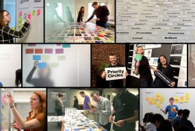 Collage of Blink's various design workshops