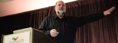 DFC 0385 mark gsellman Alan Baumgarten speaking at Convey UX