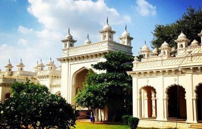 A photo of an Indian palace