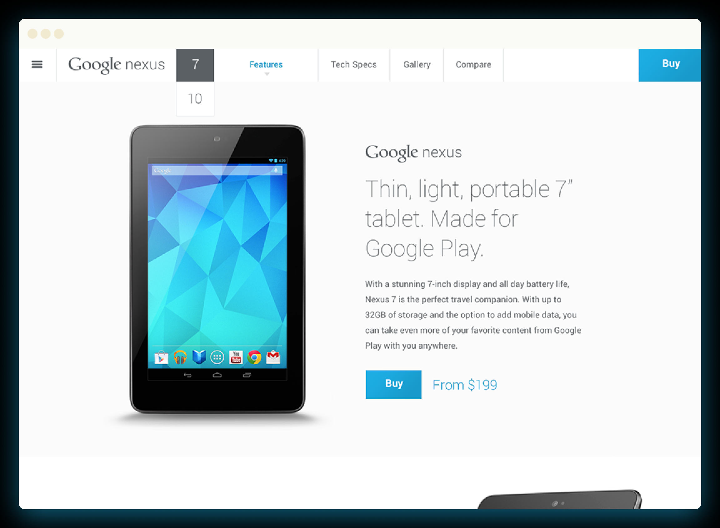 Google Nexus website.