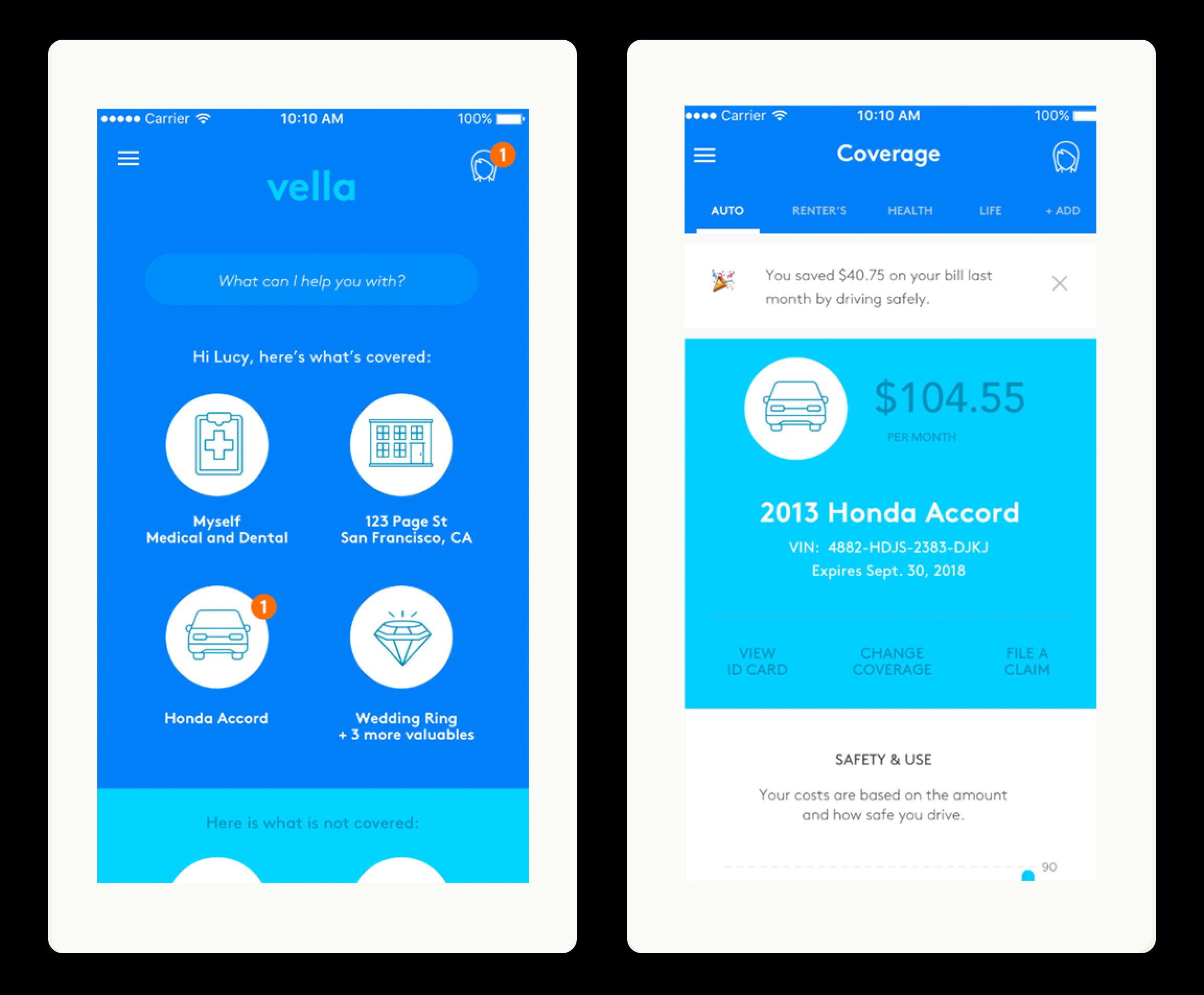 Mobile view of Vlocity's flexible design system.