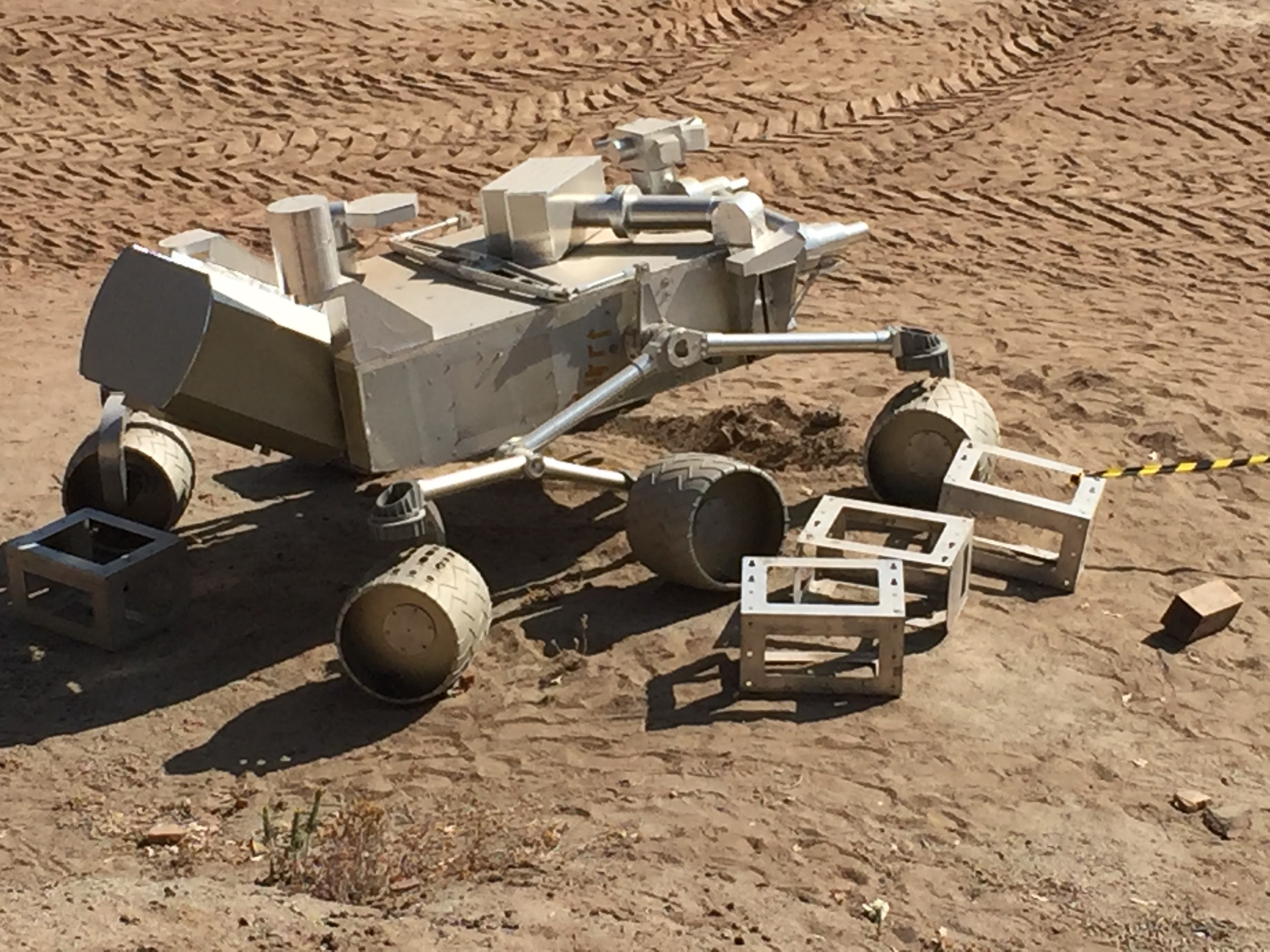 Mars rover being tested at NASA's Jet Propulsion Lab (JPL) "Mars yard."