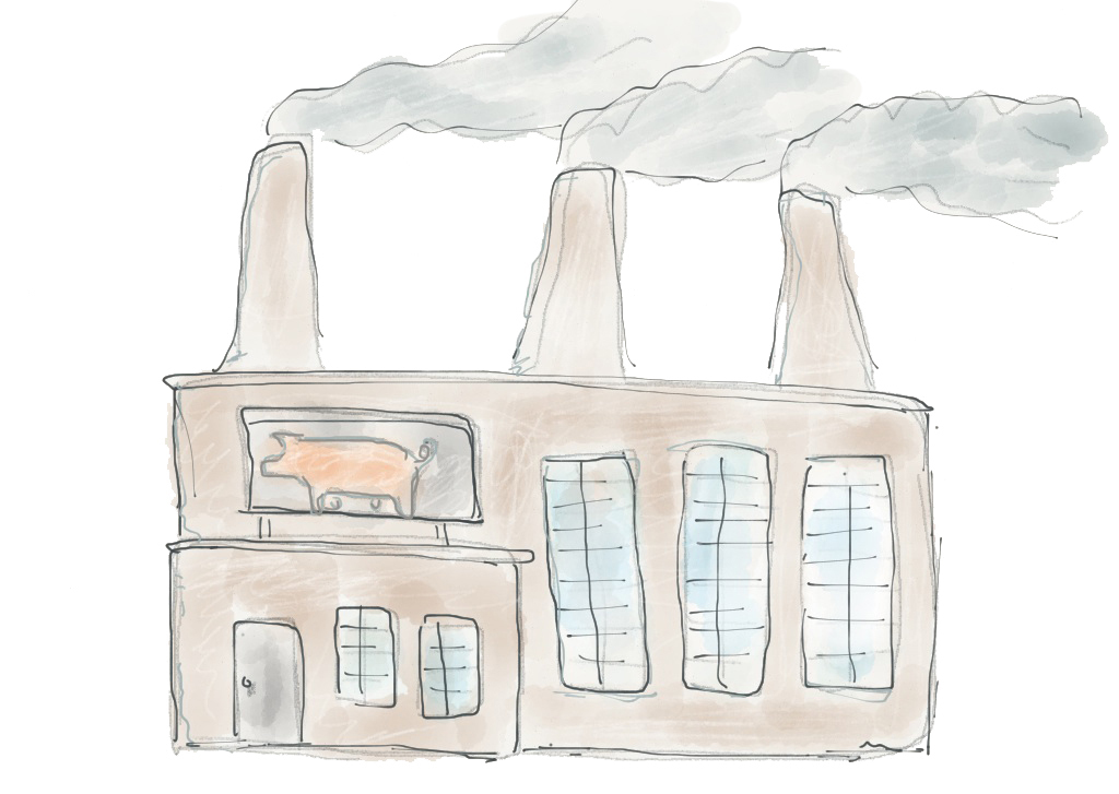 Sketch of a factory.