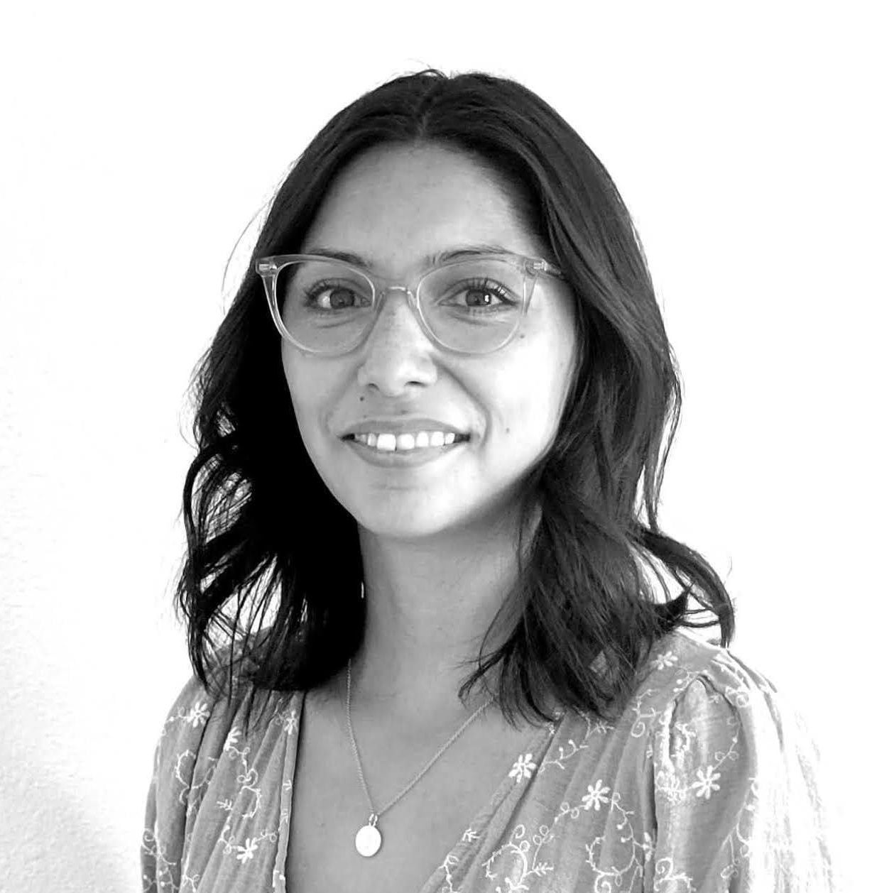 A closely cropped headshot of Pam